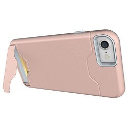 iPhone 7 Plus Card Holder Hybrid Case (Rose Gold)